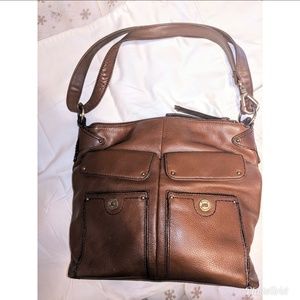Never used Stone mountain brown leather bucket bag